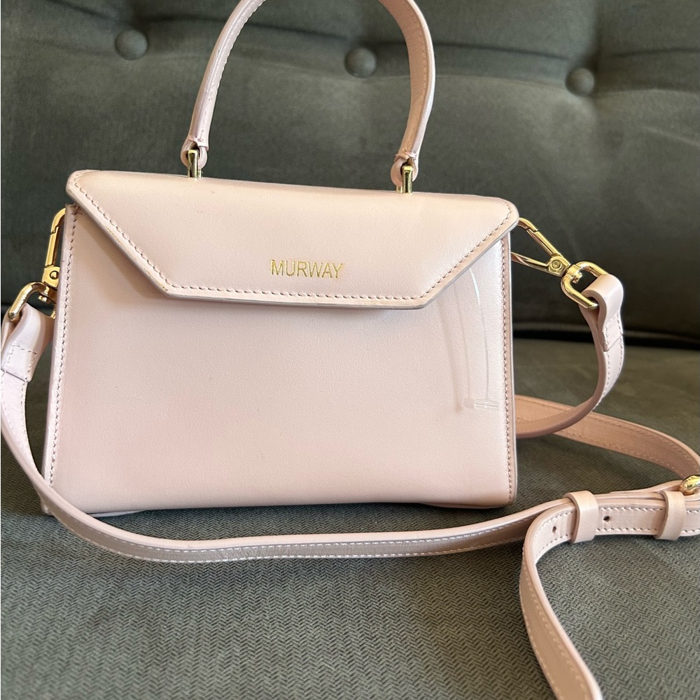 Blush Pink Top-Handle Satchel with Detachable Strap